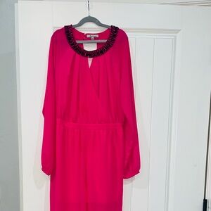 Elegant Pink outfit  with Black Accents